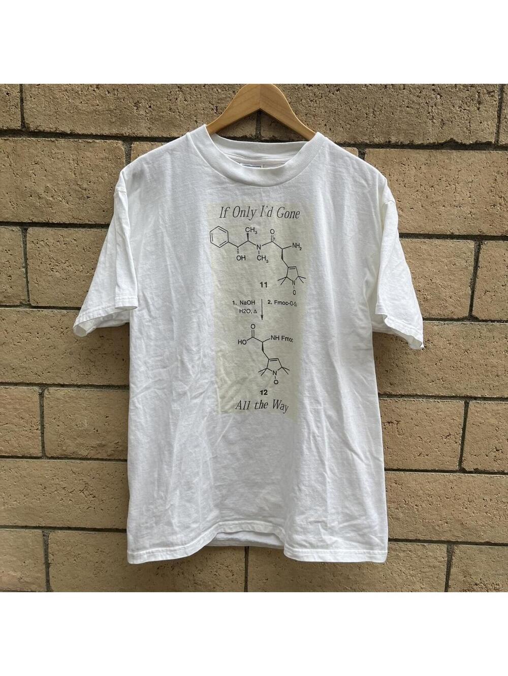 Vintage chemistry science adderal funny medicine shirt | size XL